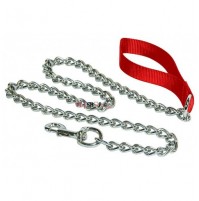 Super Dog Chain Leash With Nylon Handle Medium